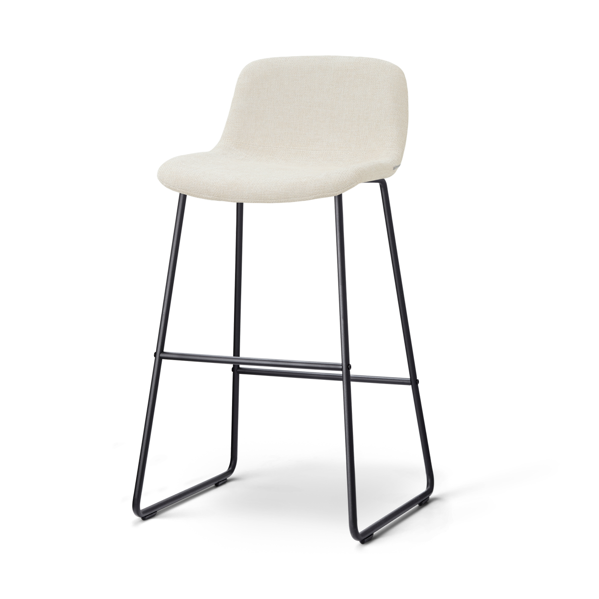 Nolon Nino-Mats Barkruk Cottonbeige - Zwart Onderstel - 75 Cm