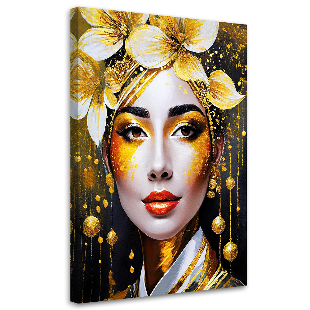 Feeby Obraz nowoczesny, Kobieta Floral Glamour 40x60