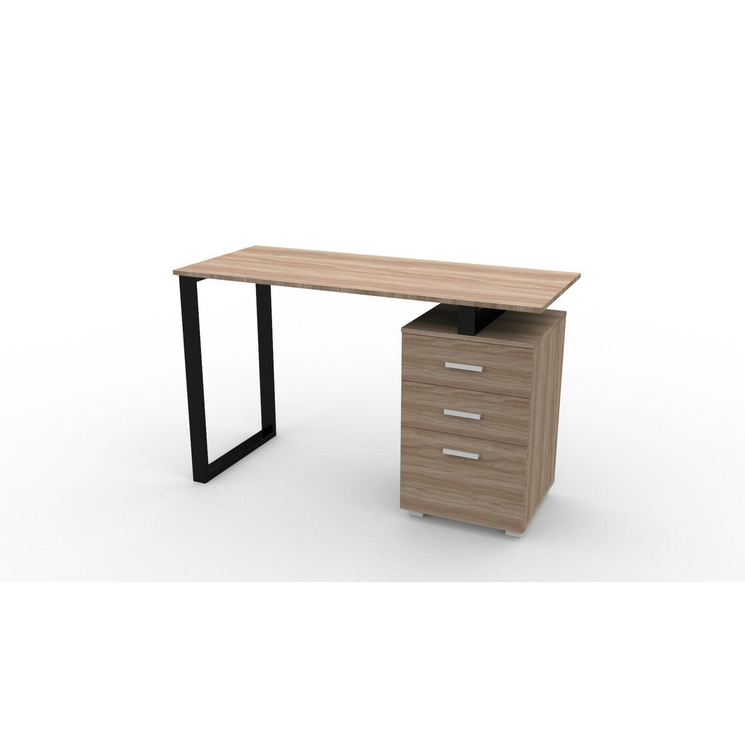 - Bureau james 120x50x75cm marron