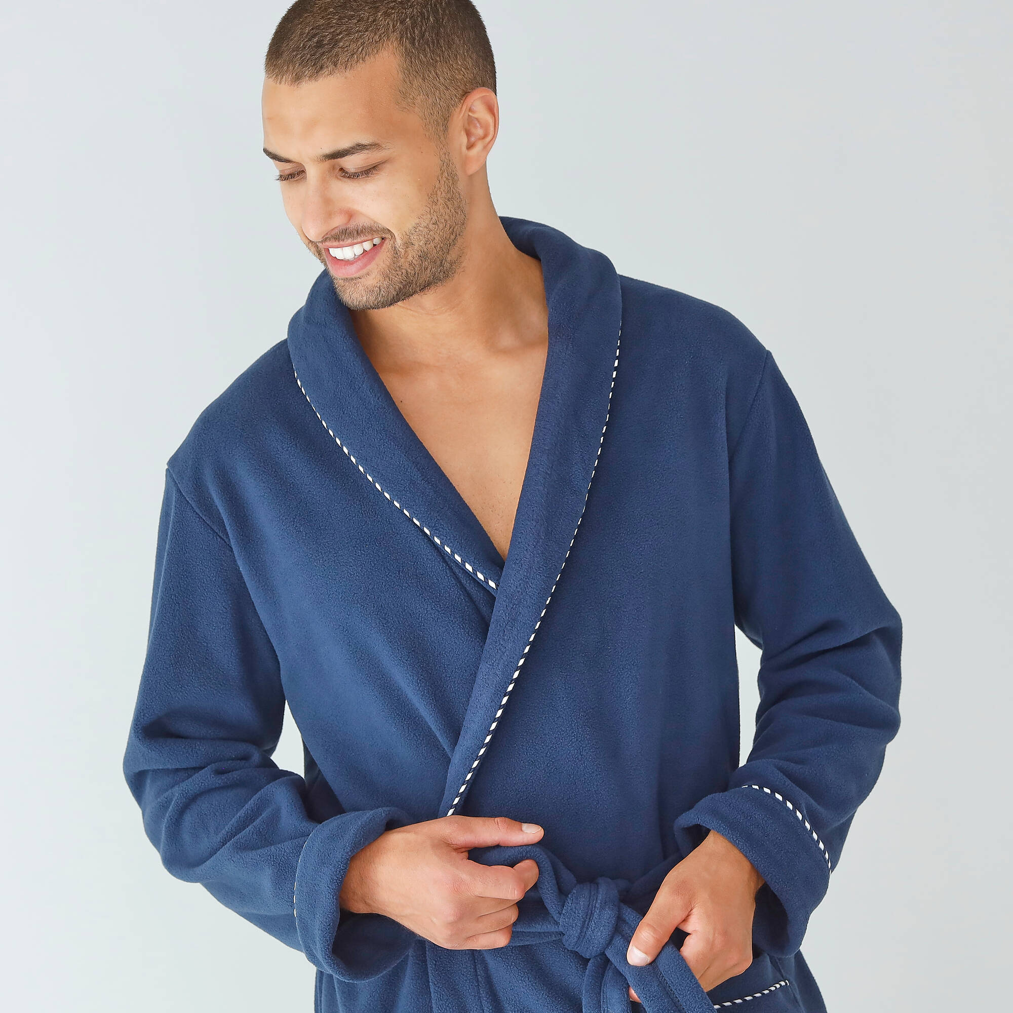 Robe de chambre courte maille polaire
