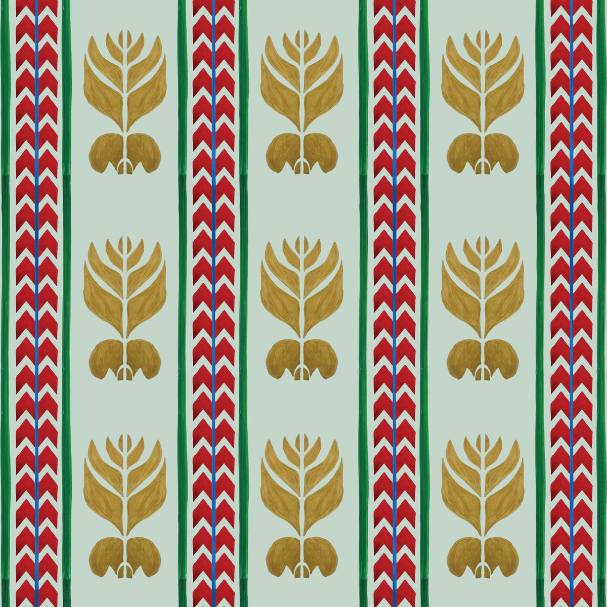Catchii Behang Ikat Stripes Pastel blue