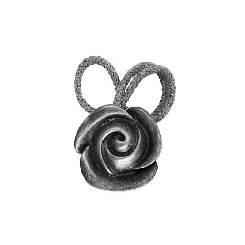 FLORA - - Embrasse rideaux aimantée sans perçages - Anthracite