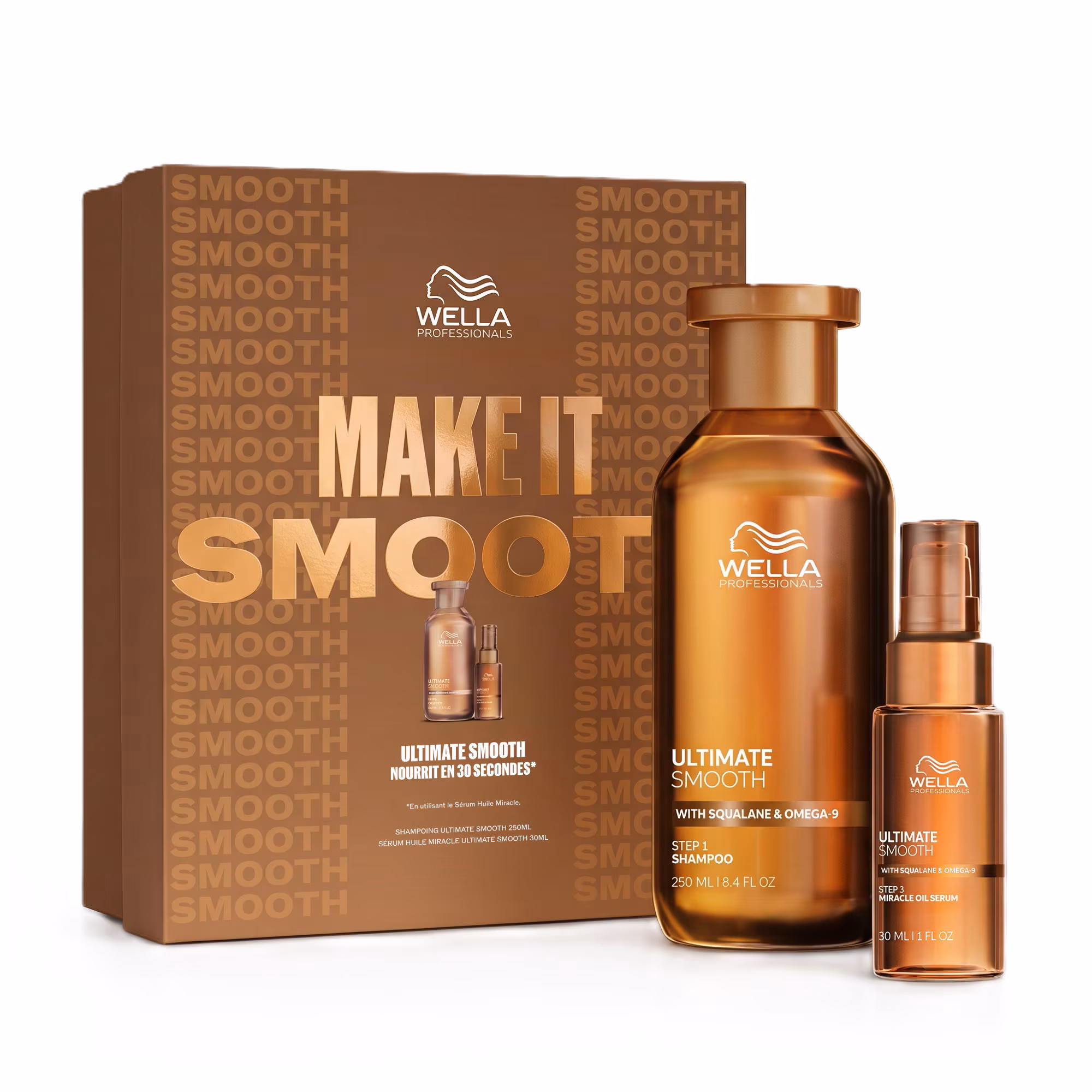 ULTIMATE SMOOTHCoffret - shampoing + sérum huile miracle