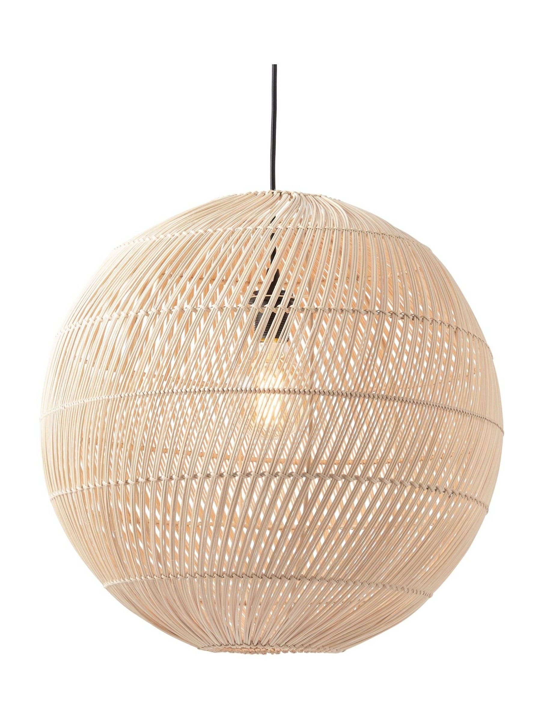 Java Round Lamp Shade in Natural Rattan
