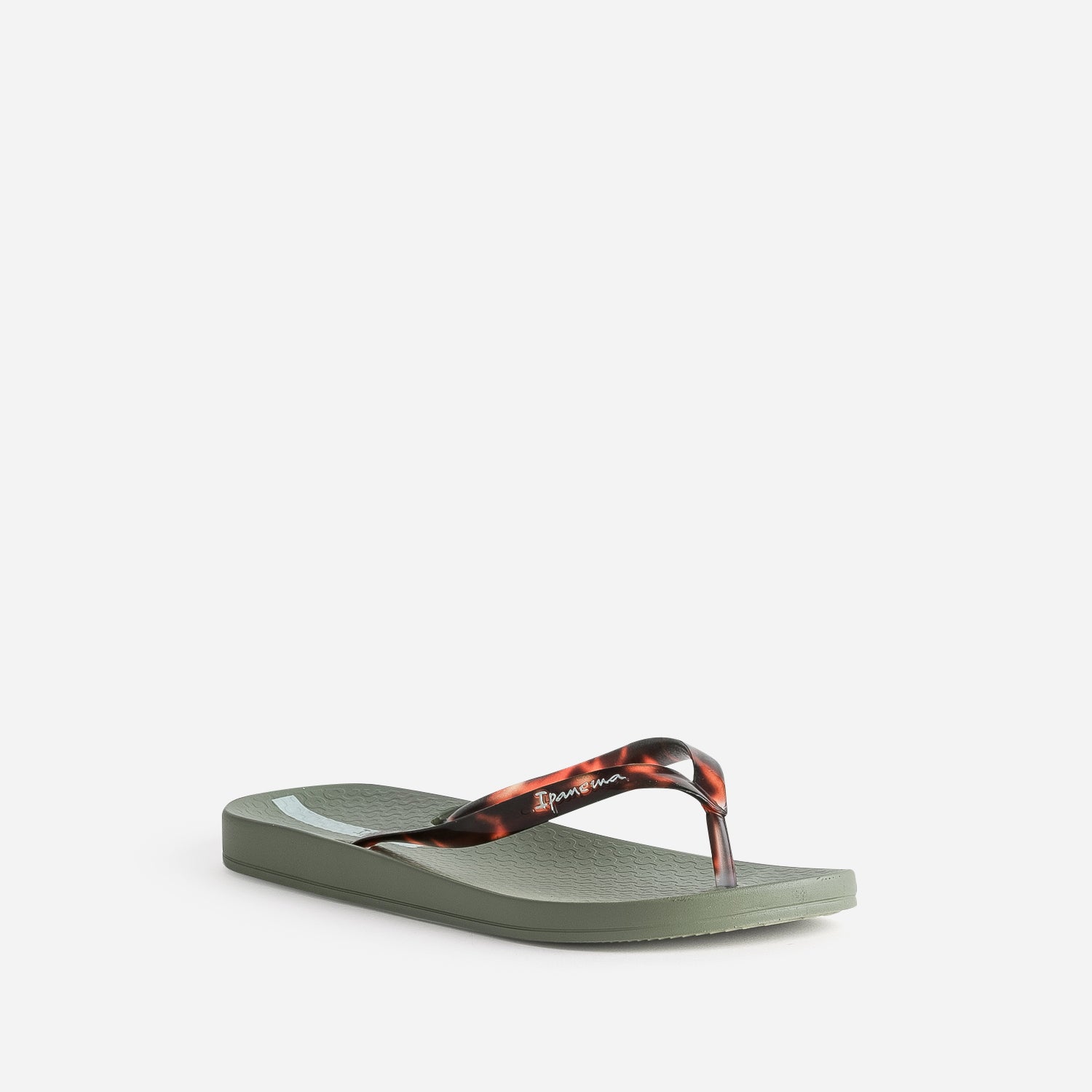 Tong IPANEMA kaki brides façon écailles