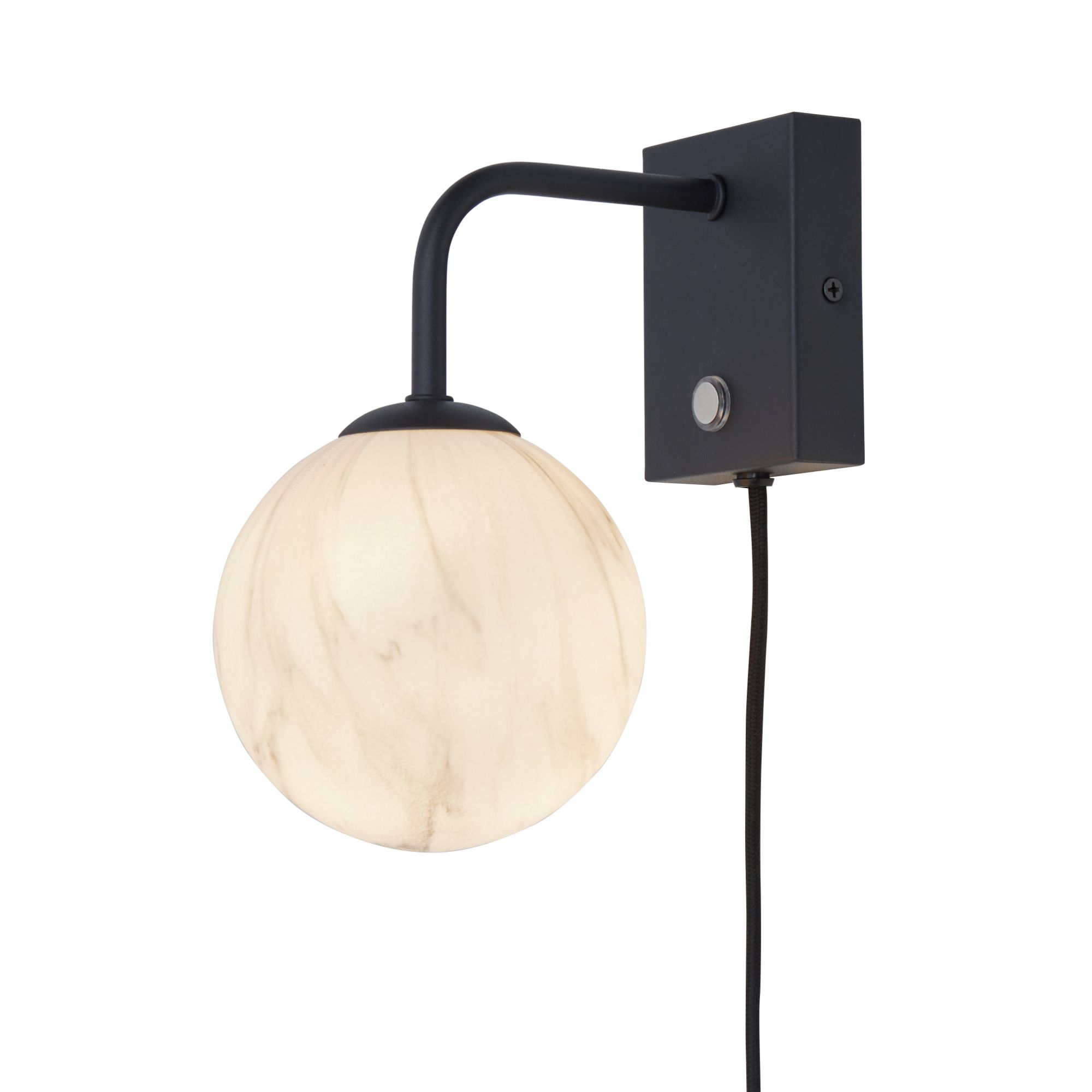 it's about RoMi wandlamp Carrara - zwart - 12x18x21cm