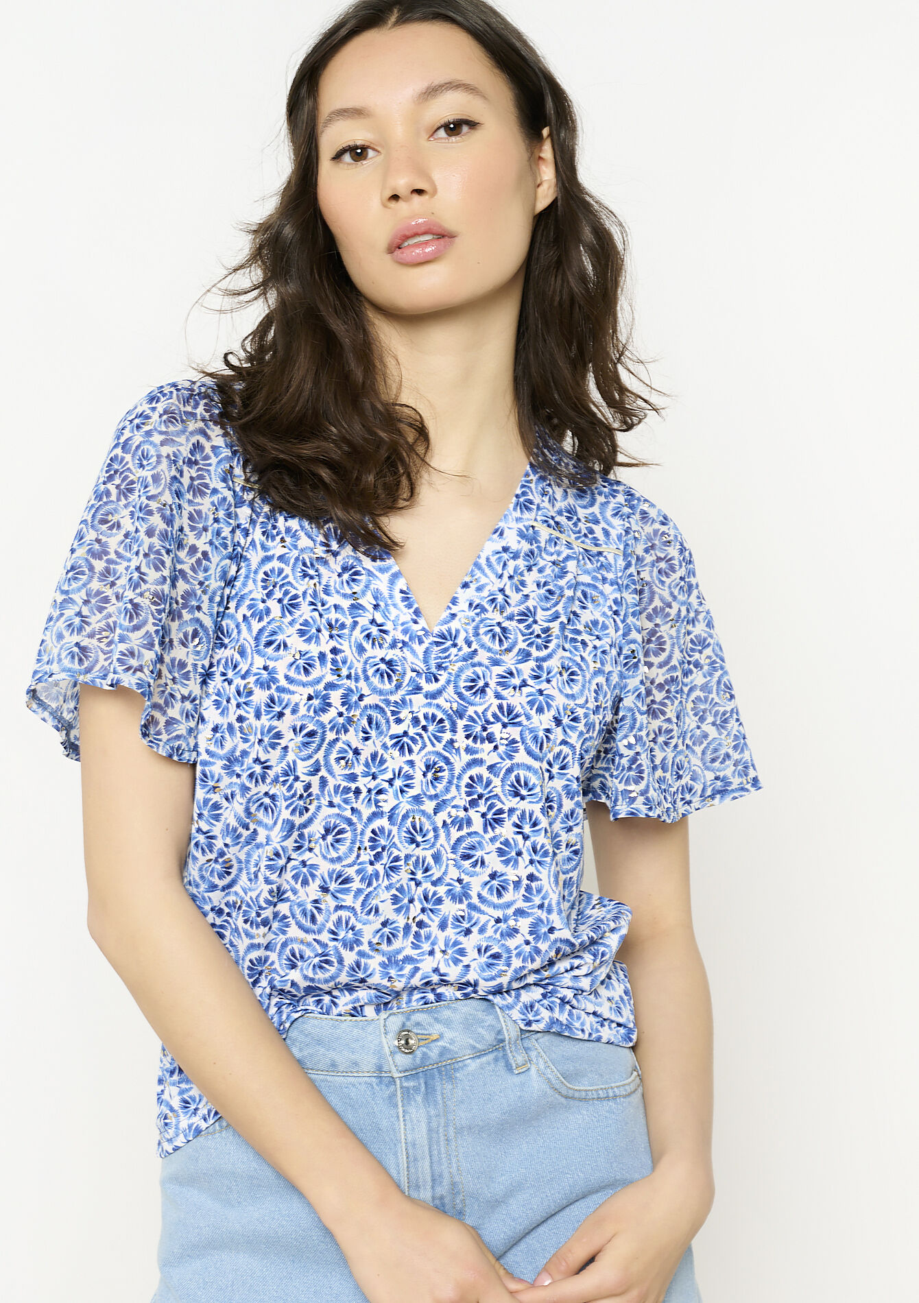 T-shirt met paisley print