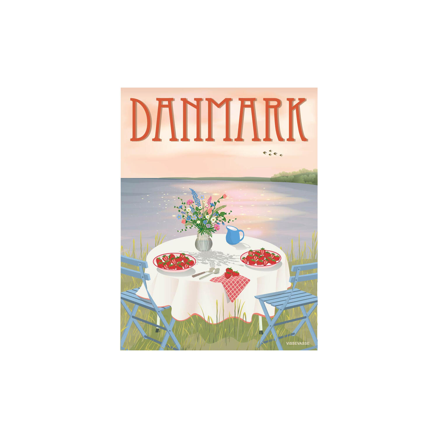 DANMARK Jordb&aelig;r plakat