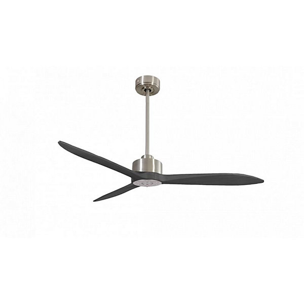 Modulo Latino III - Super destratificateur et ventilateur DC 132 cm chrome pales bois noiridéal 26 à 40 m²