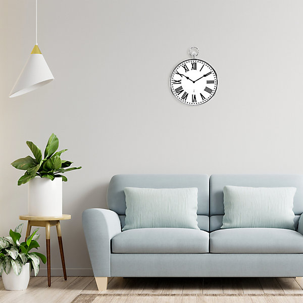 Horloge FISHTEC Silver touch murale