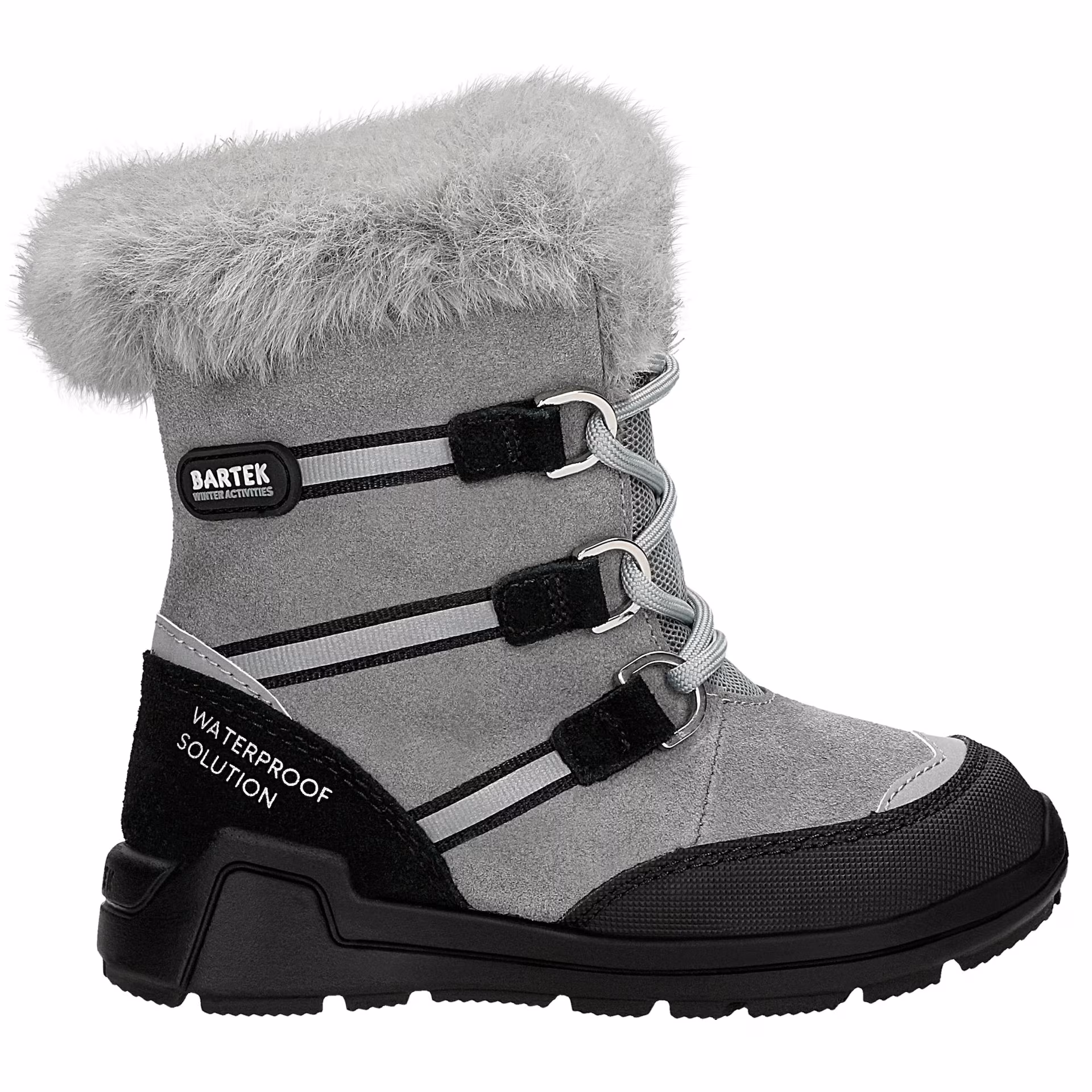 Śniegowce BARTEK, 85003-60, popielato-czarne