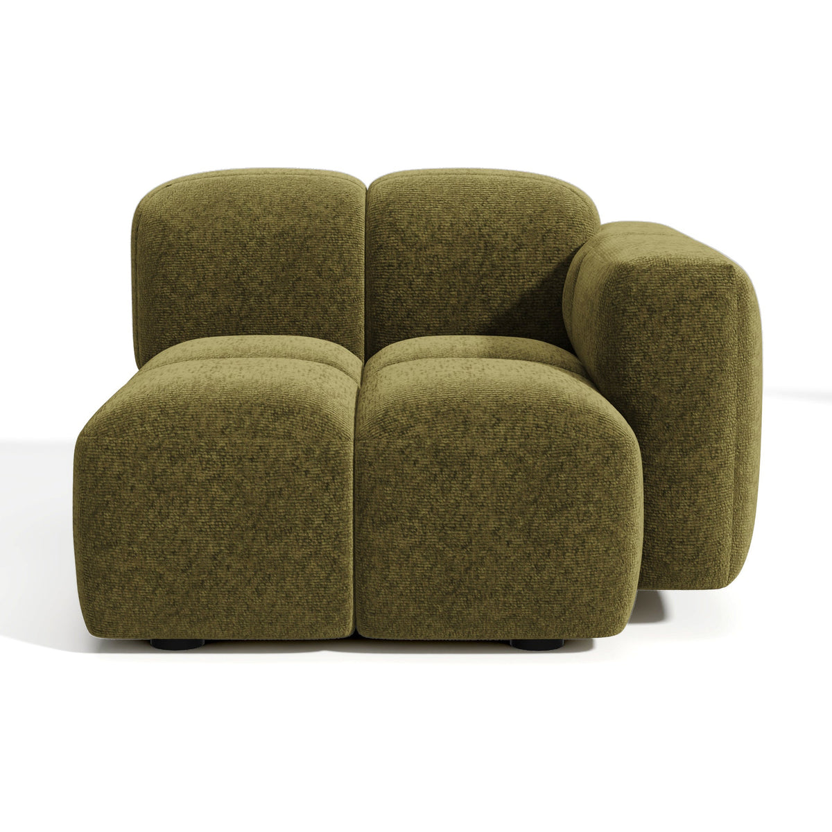 Premium Interiors - Rechthoekmodule MOSS - fluweel met structuur vintage groen 90cm