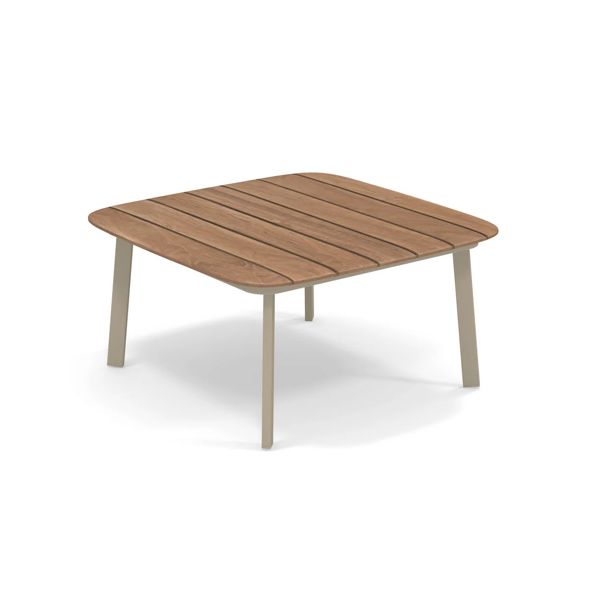 Emu - Shine Outdoor Beistelltisch 79 x 79 cm, Teak / taupe