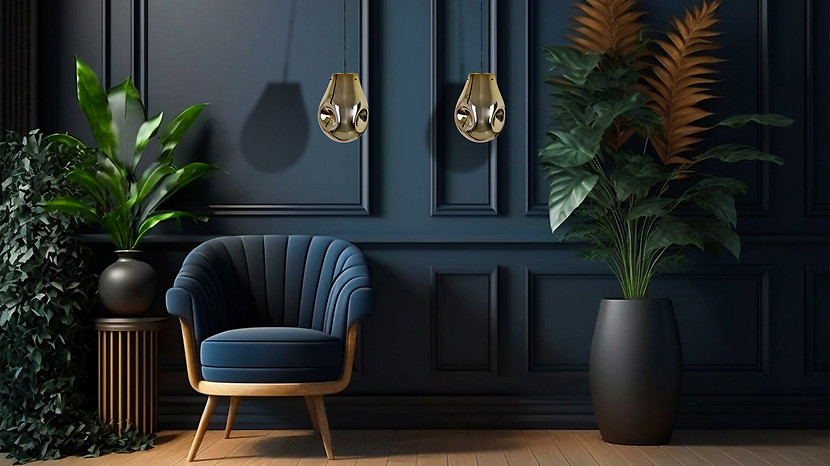 Lampa wisząca Kimberly szklana złota