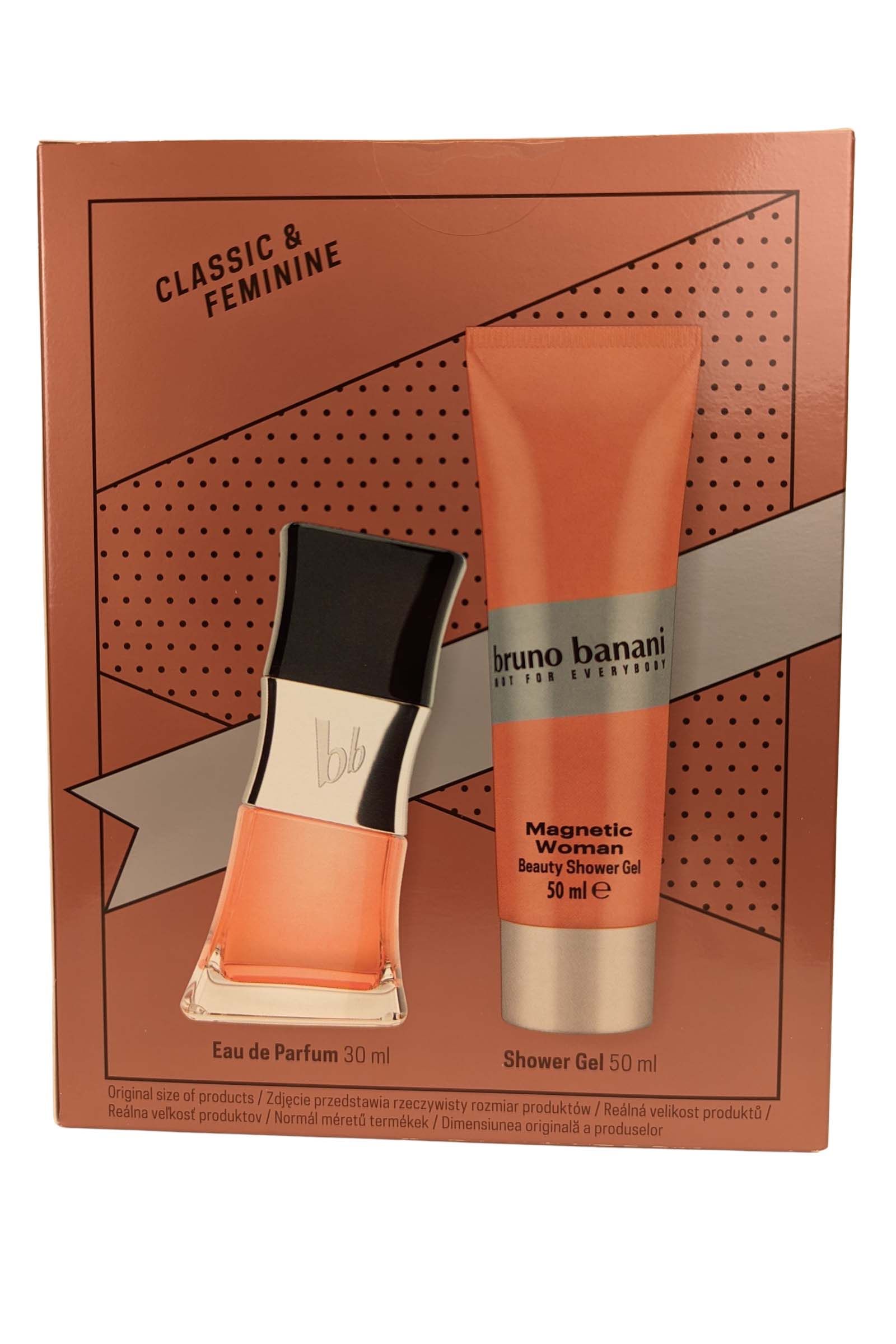Bruno Banani Magnetic Woman Eau de Parfum Spray 30ml Shower Gel 50ml