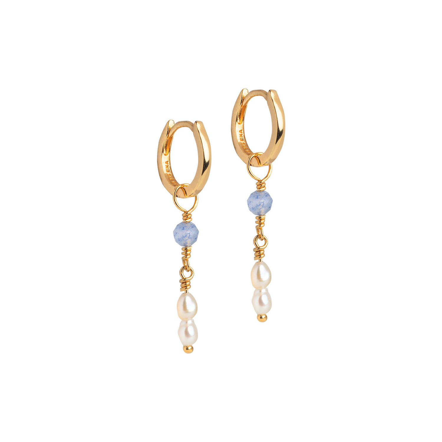 Liva Hoops, blue quartz
