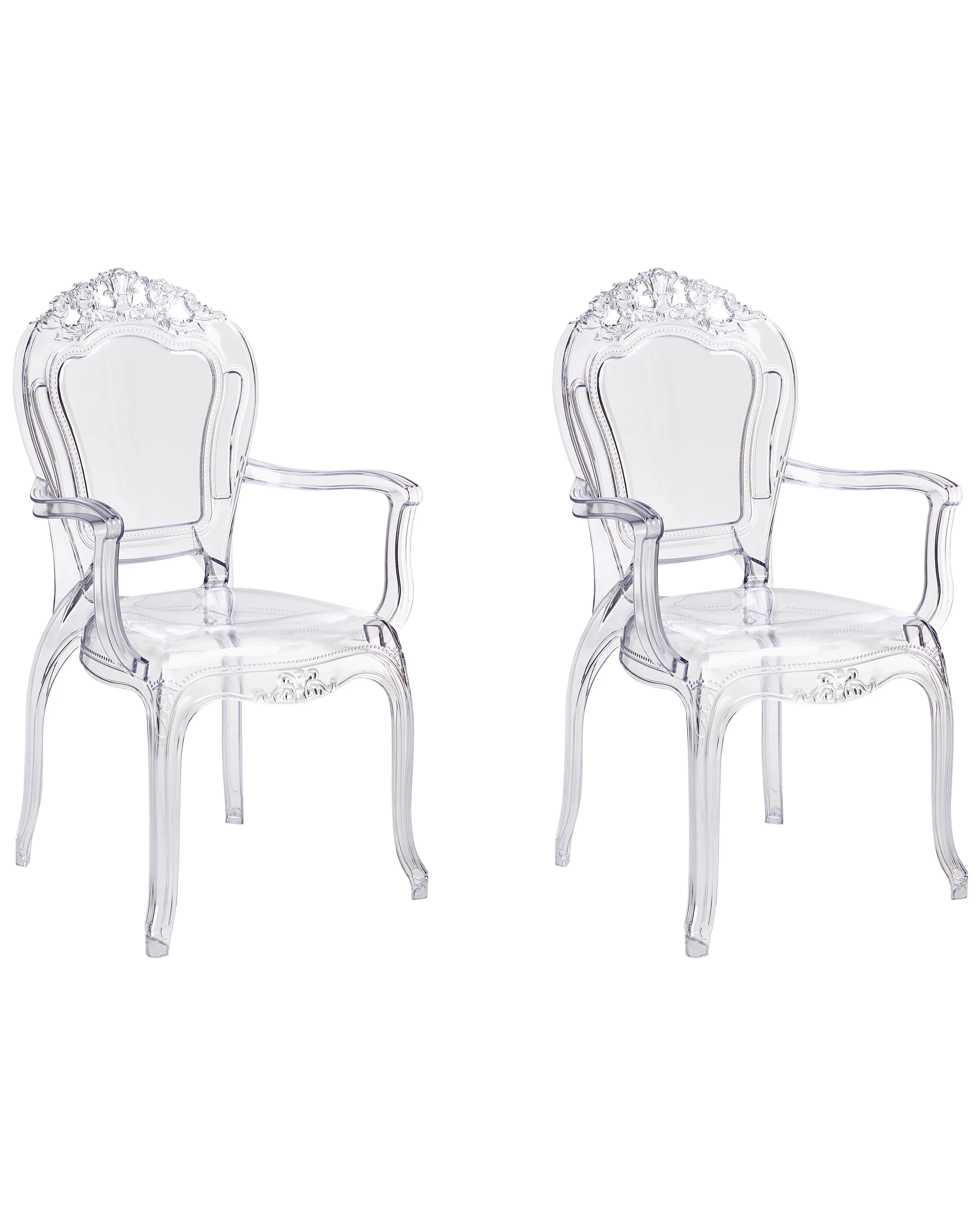 Set of 2 Dining Chairs VERMONT Transparent