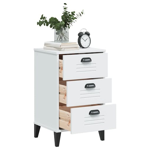 NNEVL Bedside Cabinet VIKEN White Engineered Wood