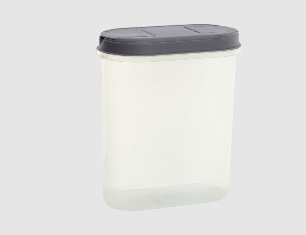 Schüttdose 2,4l klar/grau