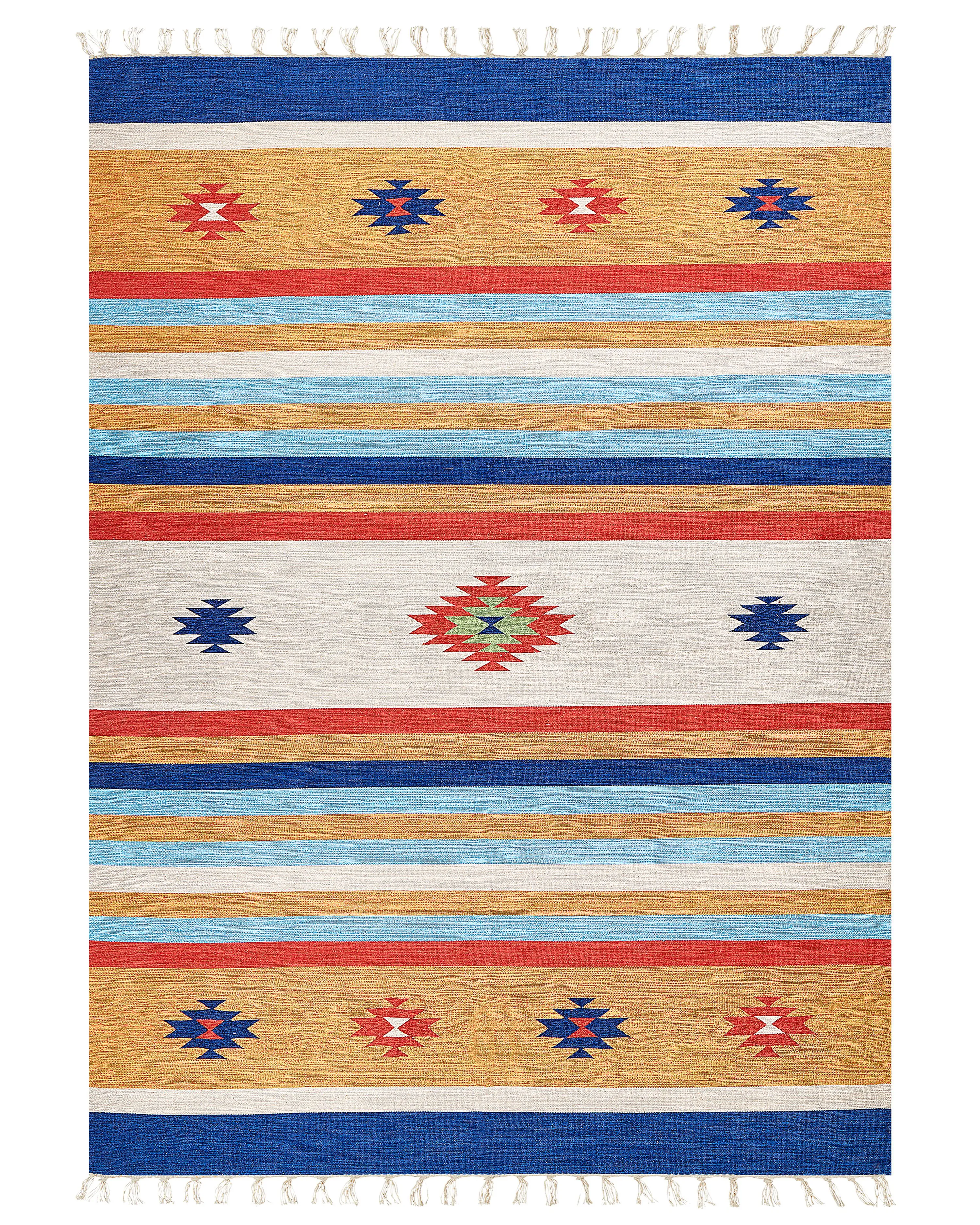 Rug TARONIK Multicolour 140 x 200 cm Cotton Kilim