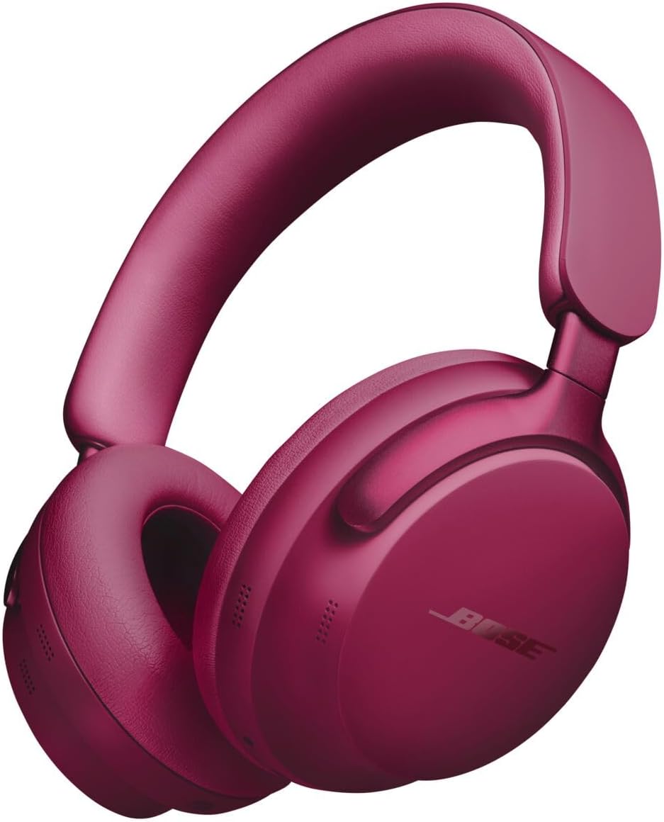 Bose QuietComfort Ultra Bluetooth Headphones  Wireless Headphones with Spatial Audio  Over Ear Noise Cancelling with Mic  Up to 24 Hours of Playtime  Deep Plum - Limited Edition Color