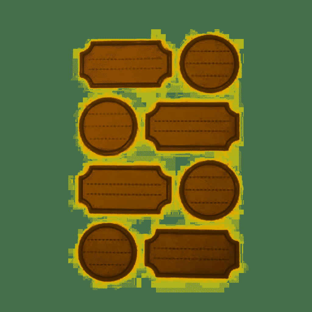 KRAFT - 32 stickers kraft avec pointillés