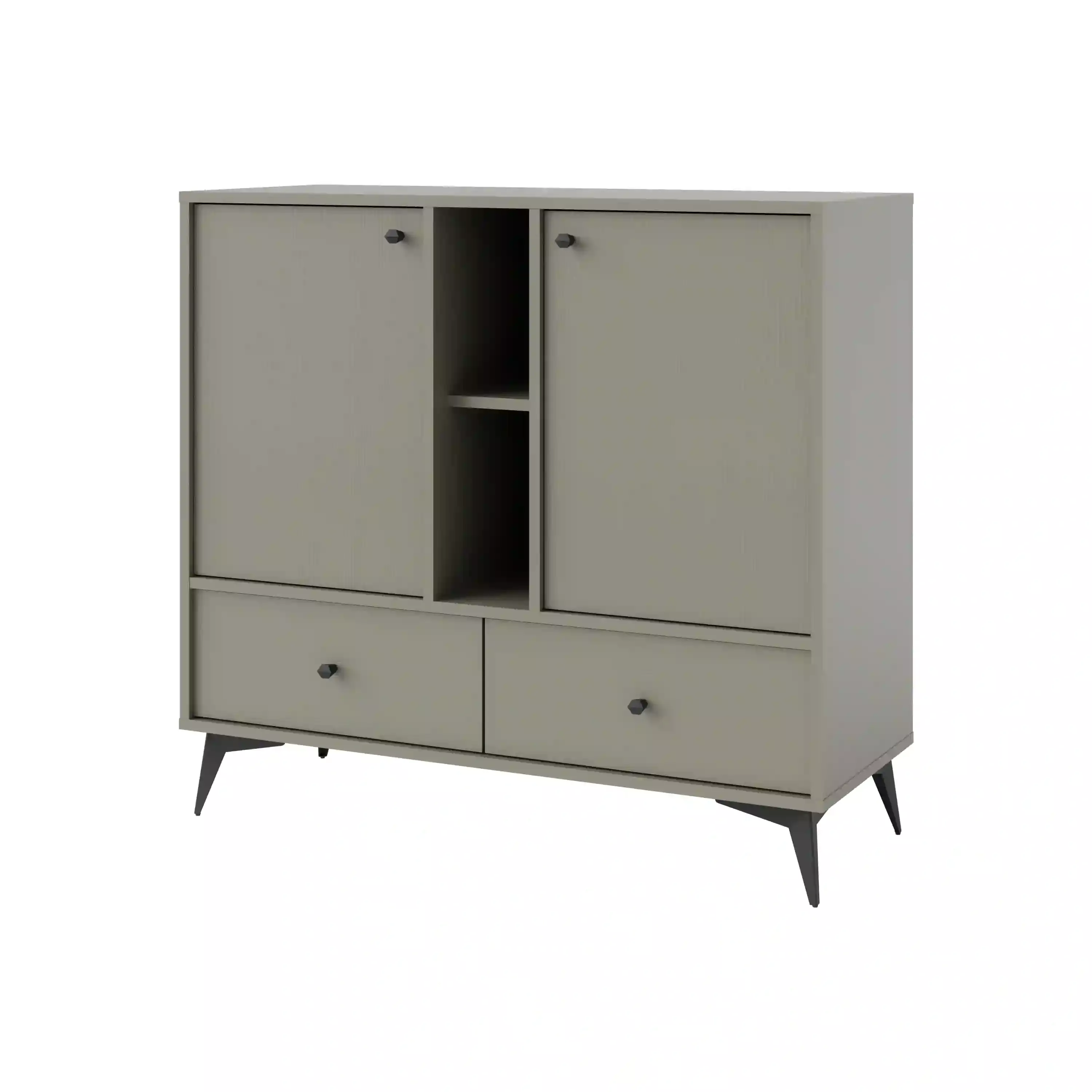 Komoda z szufladami do salonu Sakai 1 2F 2S T825 Eukaliptus