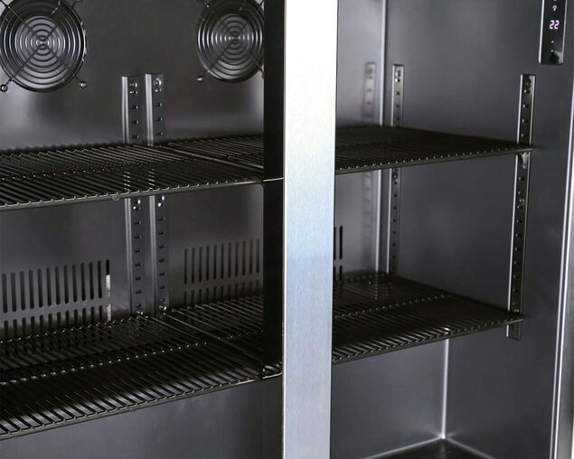 Gasmate Premium Glass Bar Fridge187L - 2 Door