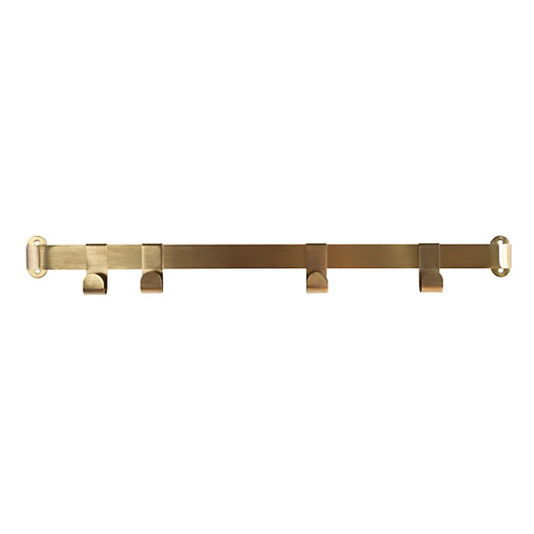 Barre murale de cuisine coloris métal doré l. 60 cm