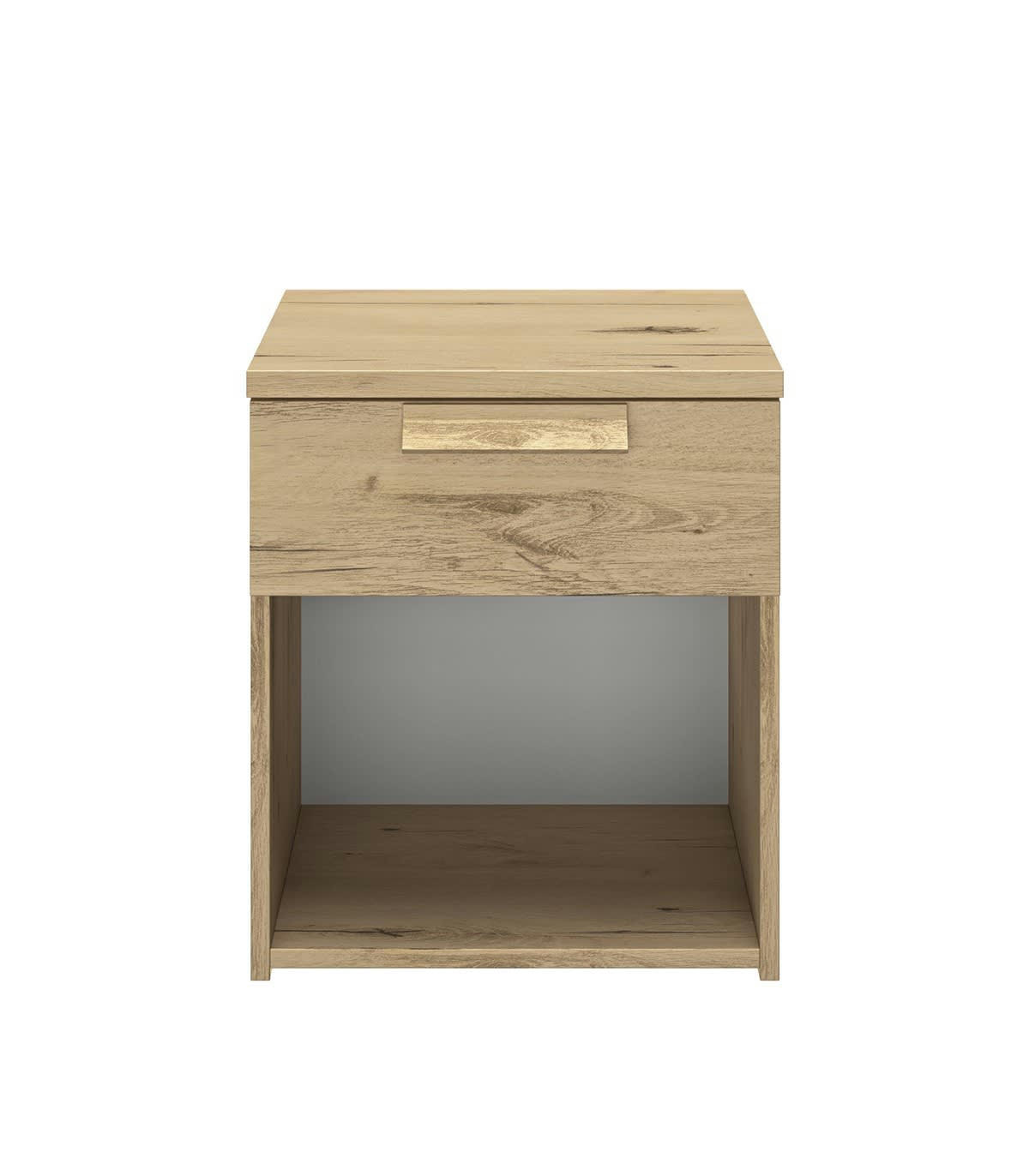 CYRUS - Chevet 1 tiroir H50cm - Marron clair