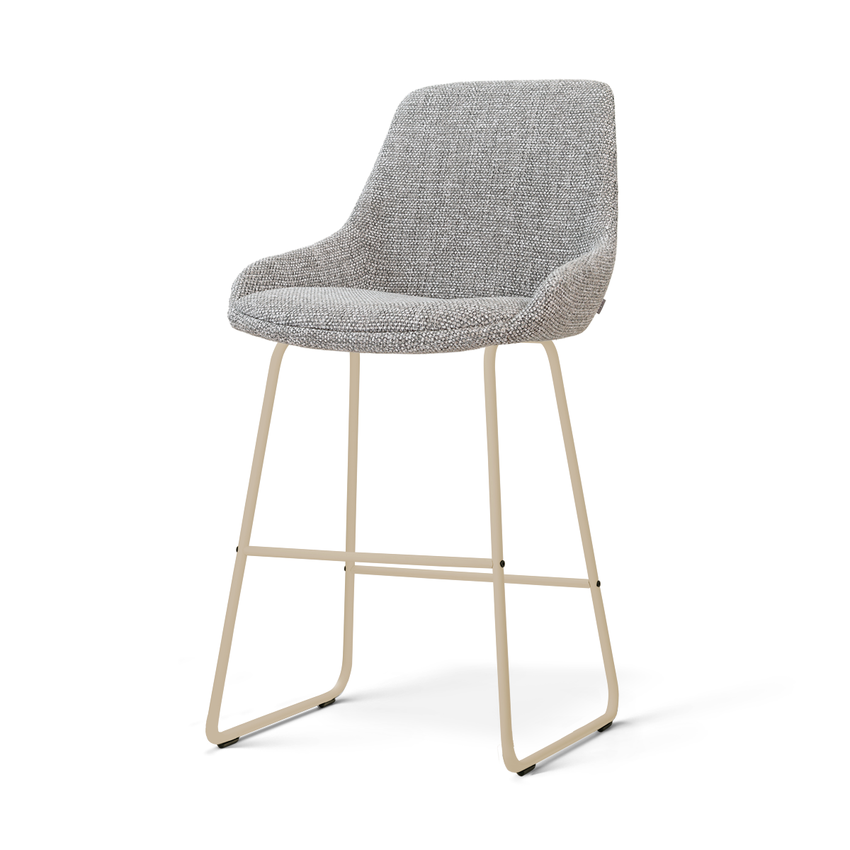 Nolon Nino-Isa barkruk grijs blend - beige onderstel - 65 cm