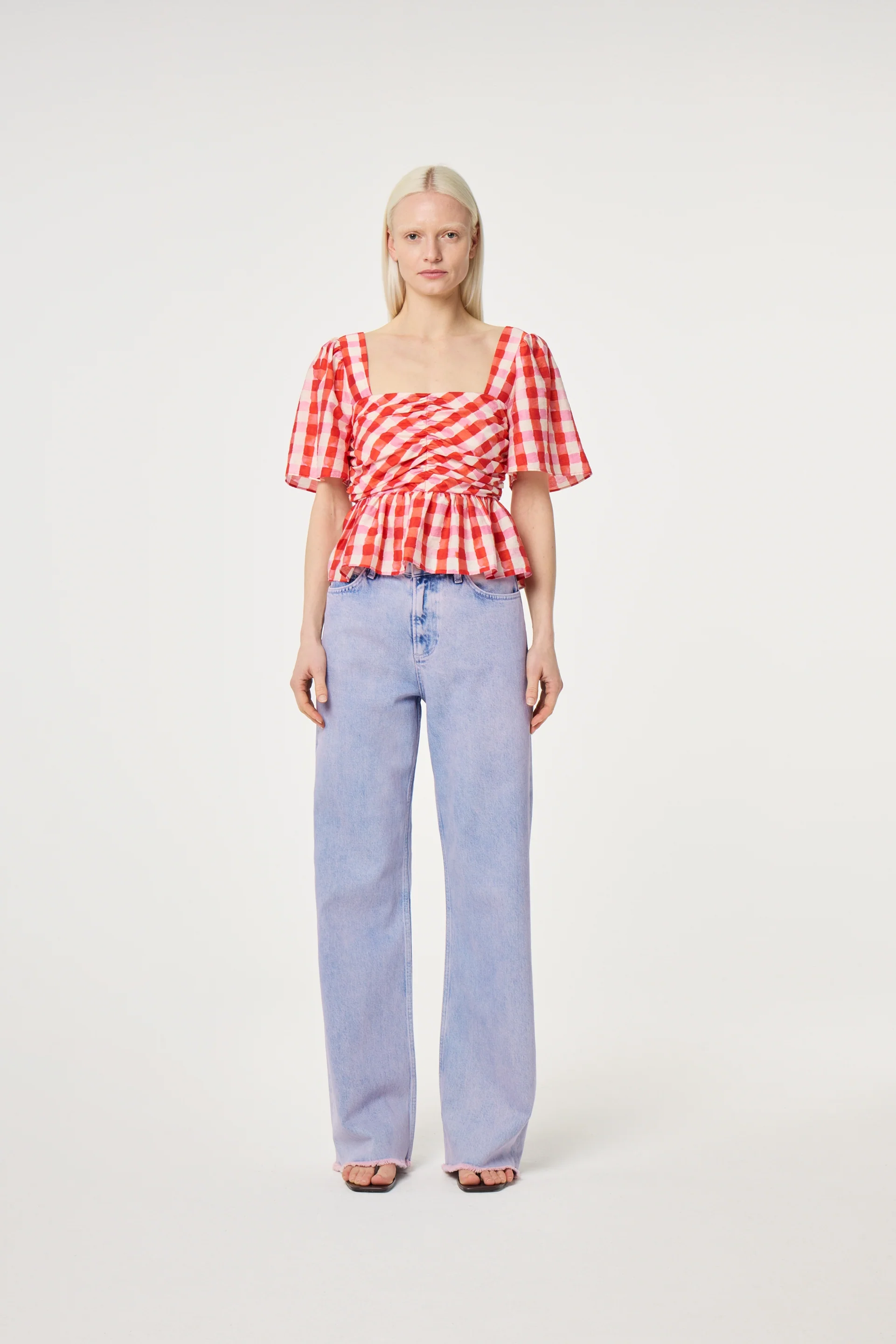 Carletta Top | Tangerine Tango/Cosy White