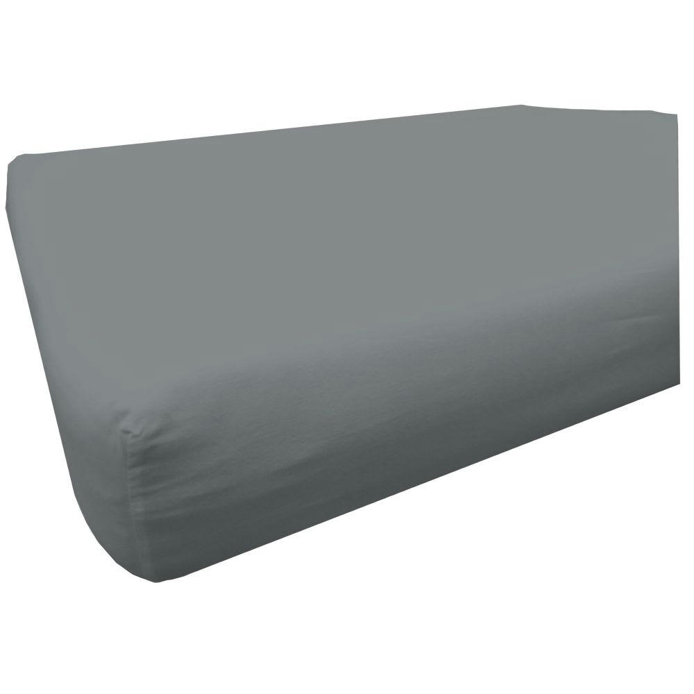 - Drap housse 1 place 100% microfibre 82 gsm gris 90x190 cm