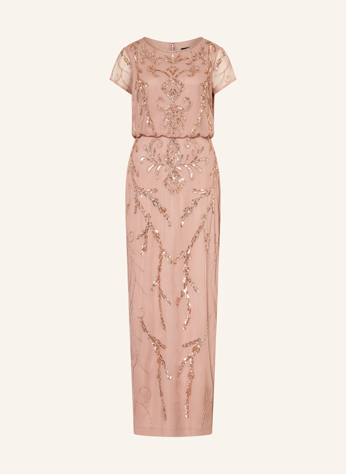 ADRIANNA PAPELL Abendkleid mit Pailletten und Schmuckperlen