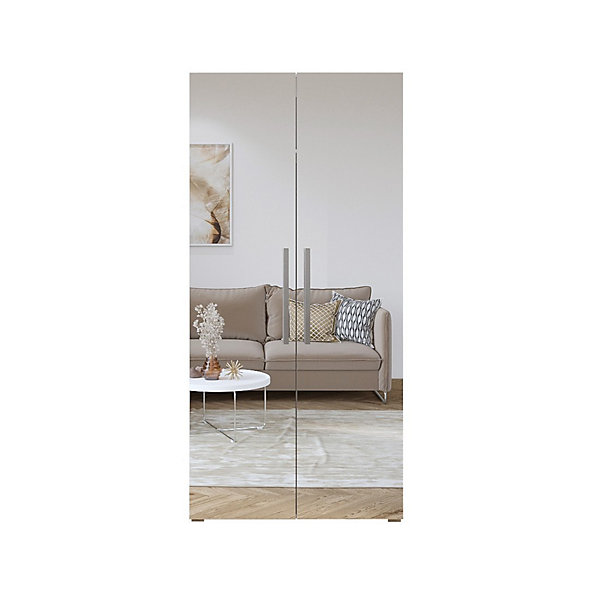Armoire design 100 cm 2 portes avec grands miroirs collection JUPITER