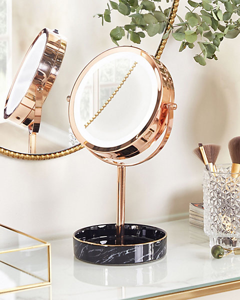 Miroir de table LED SAVOIE Rose doré