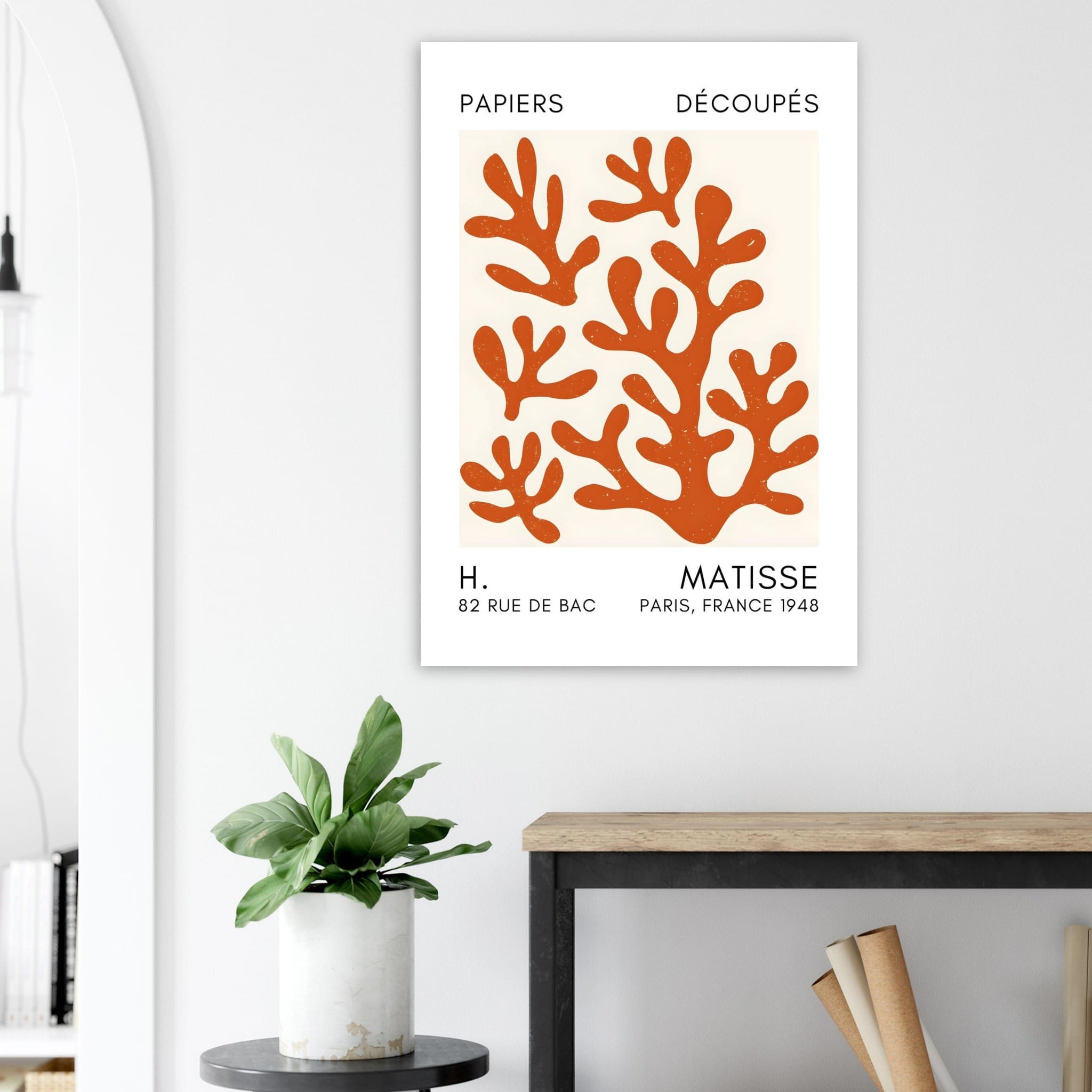Artfulprints Poster Matisse – Coral shadows orange  - 70x100 cm - Oranje