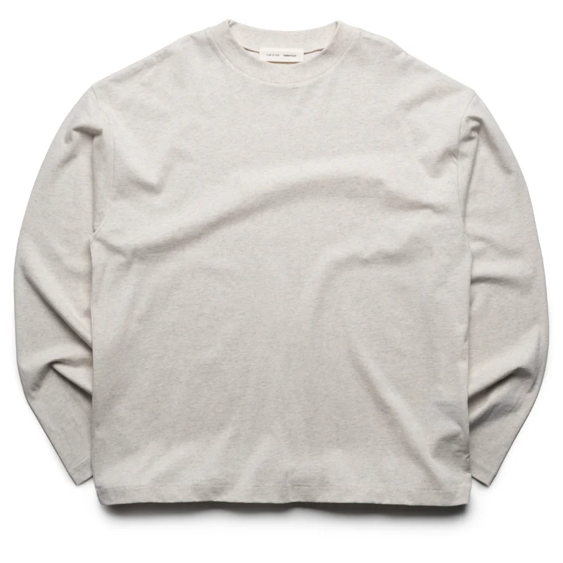 Fear Of God Essentials Classic L/S Tee - Oatmeal Heather