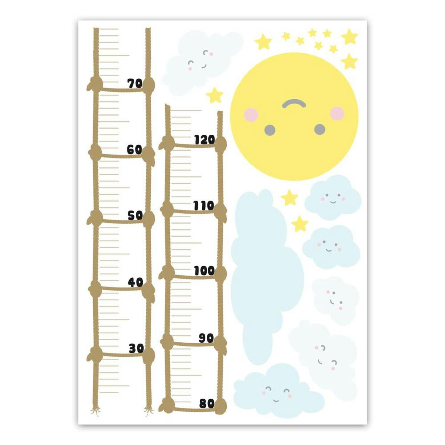 - Sticker enfant nuages 70 x 50 cm multicolore