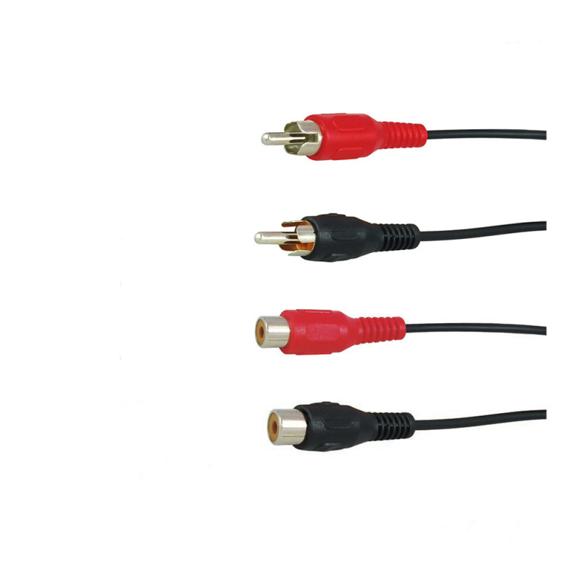 Câble audio 2RCA mâle - 2RCA femelle 5 m PROFILE