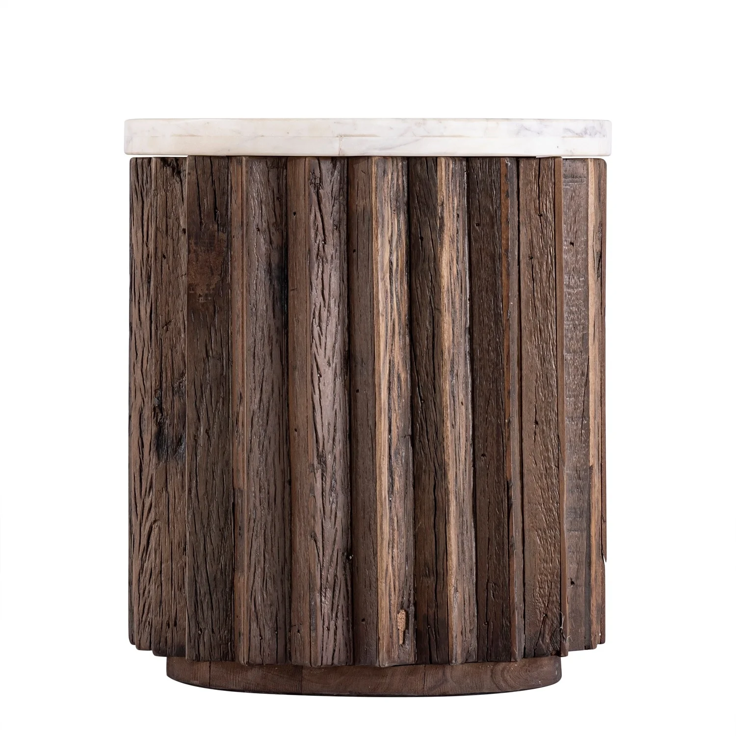 Natural Wood Side Table Dia 15
