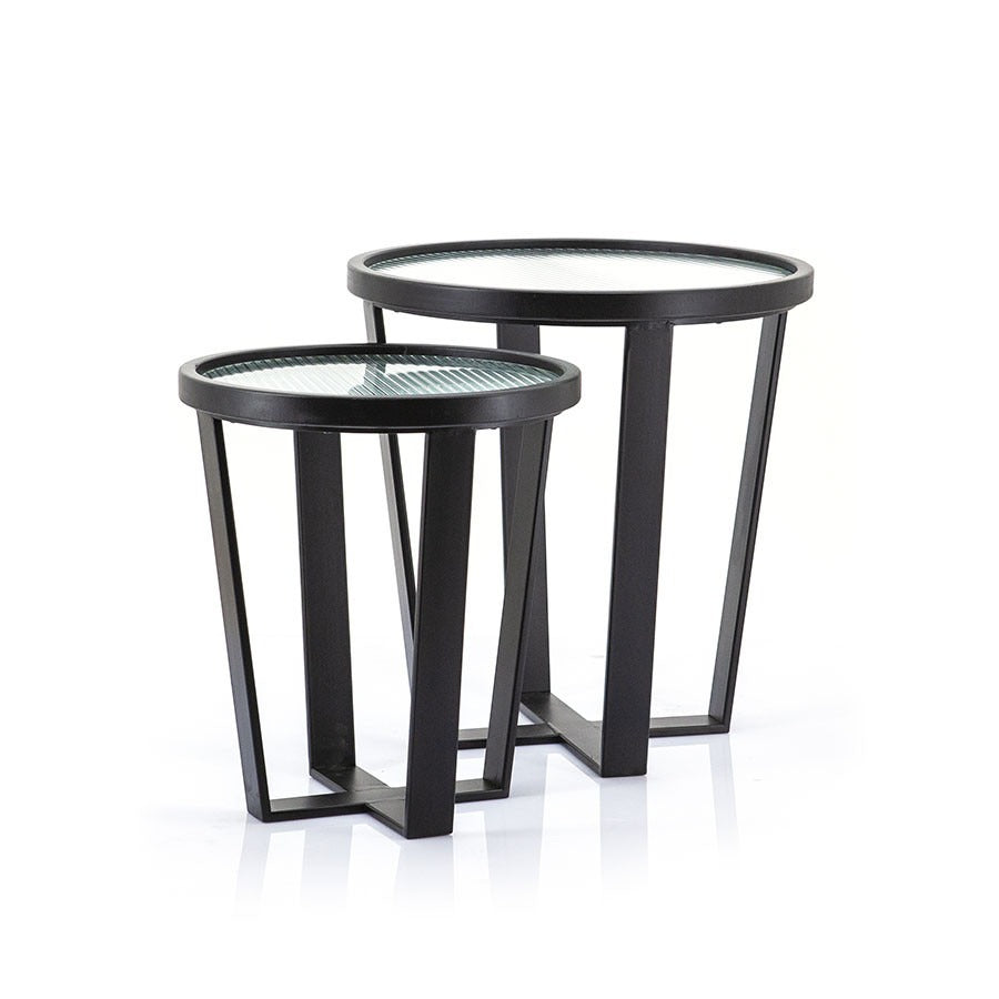 FurniLux Salontafel Loup Small Set Van 2 - 50x50x52cm