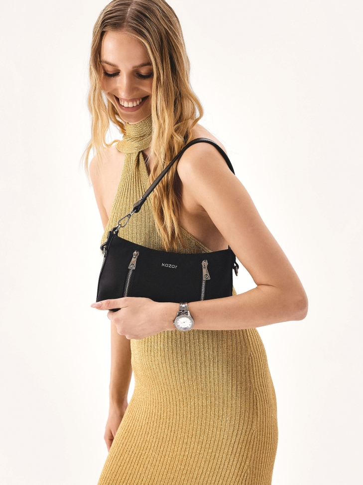 Small textile shoulder bag