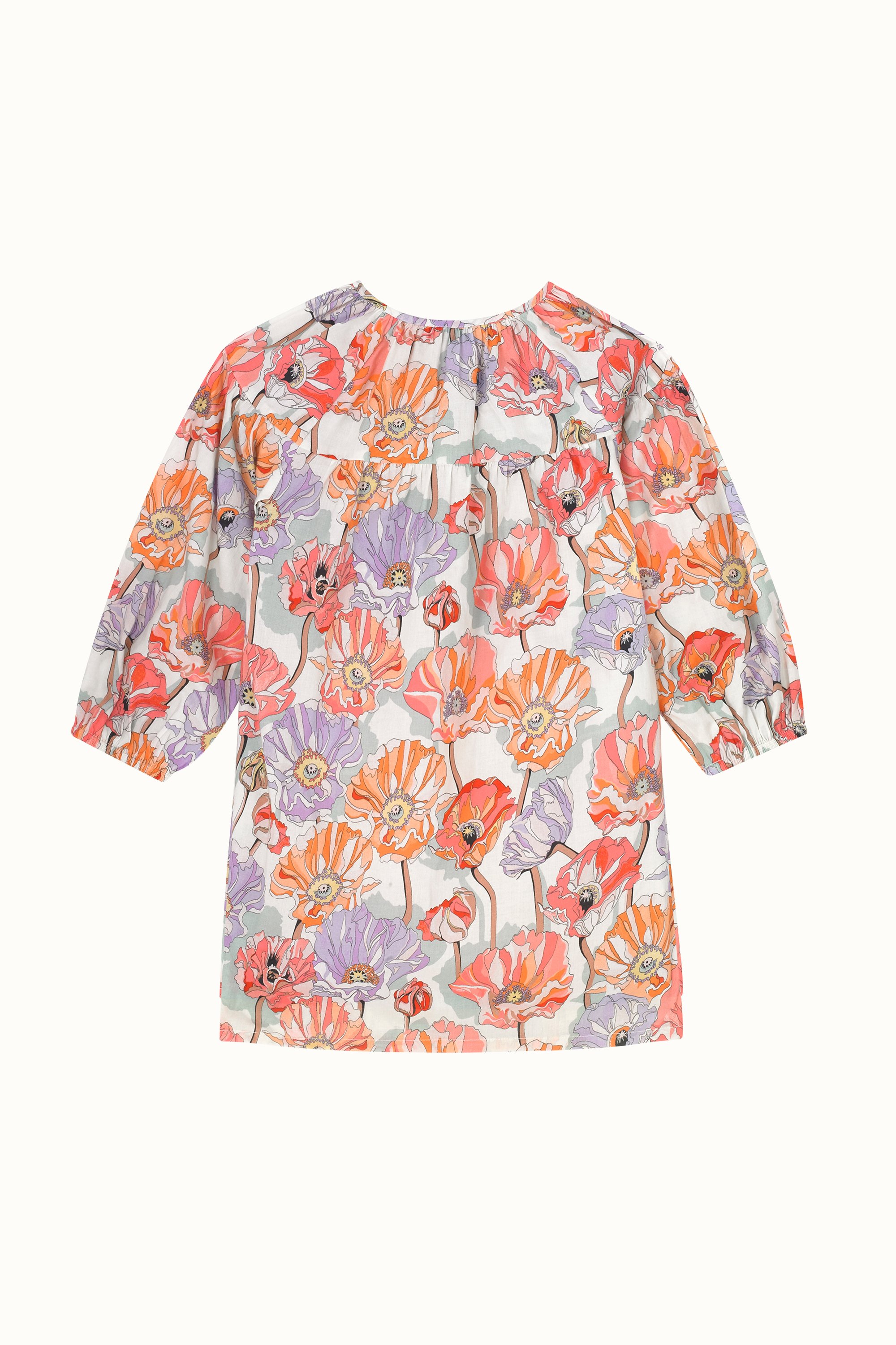 Summer Poppy Midscale Mini Kaftan Dress (1-10 Years)