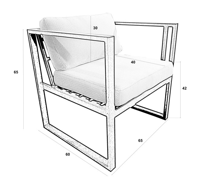 Zestaw mebli ogrodowych sofa