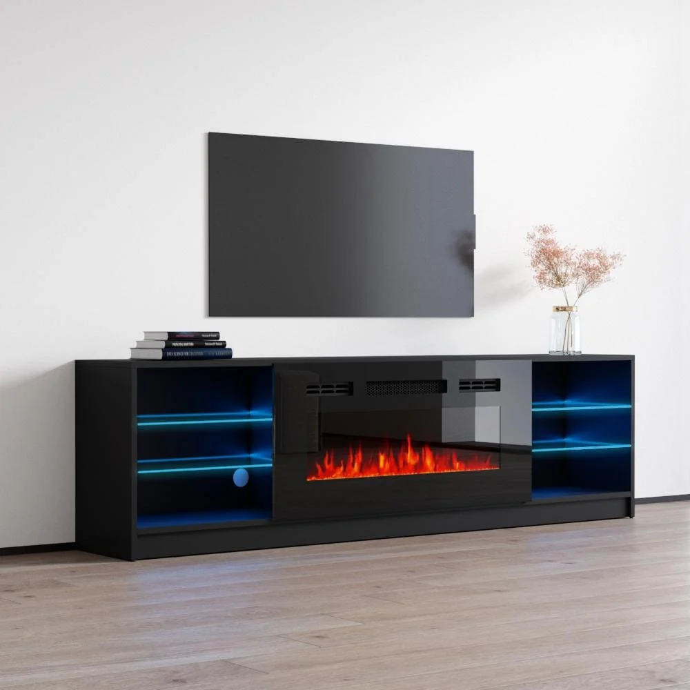 Strick & Bolton Amsden Electric Fireplace TV Stand