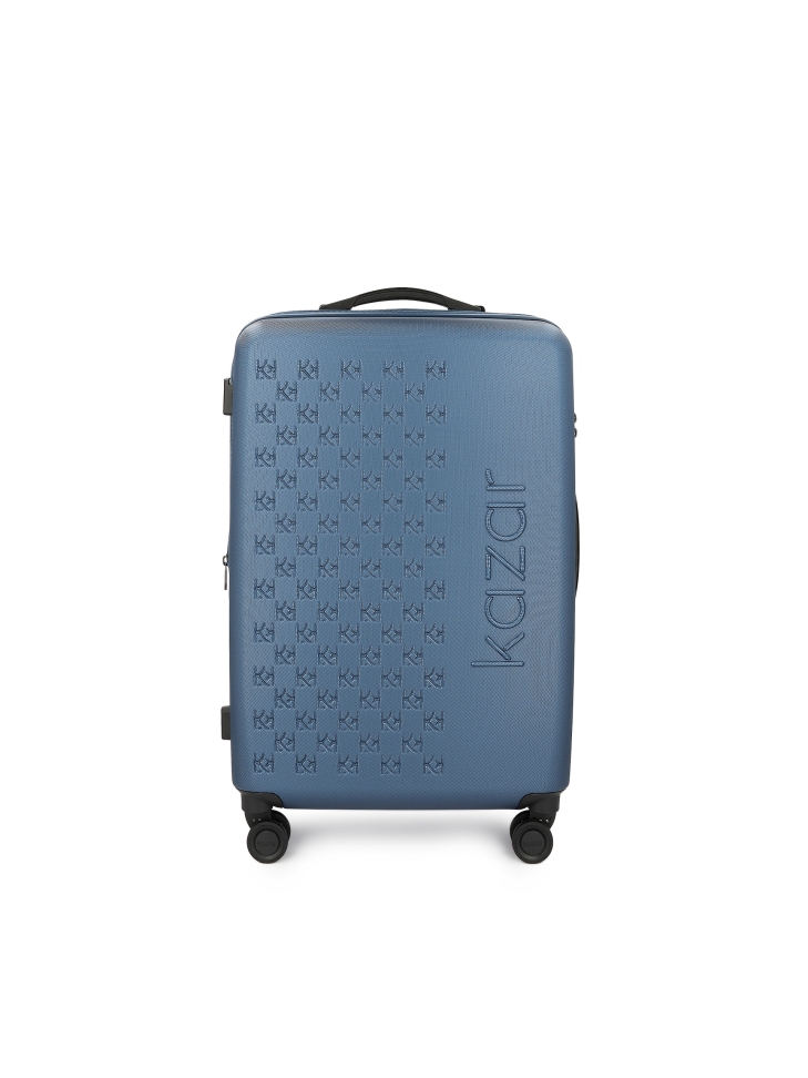 Medium polycarbonate suitcase with embossed design