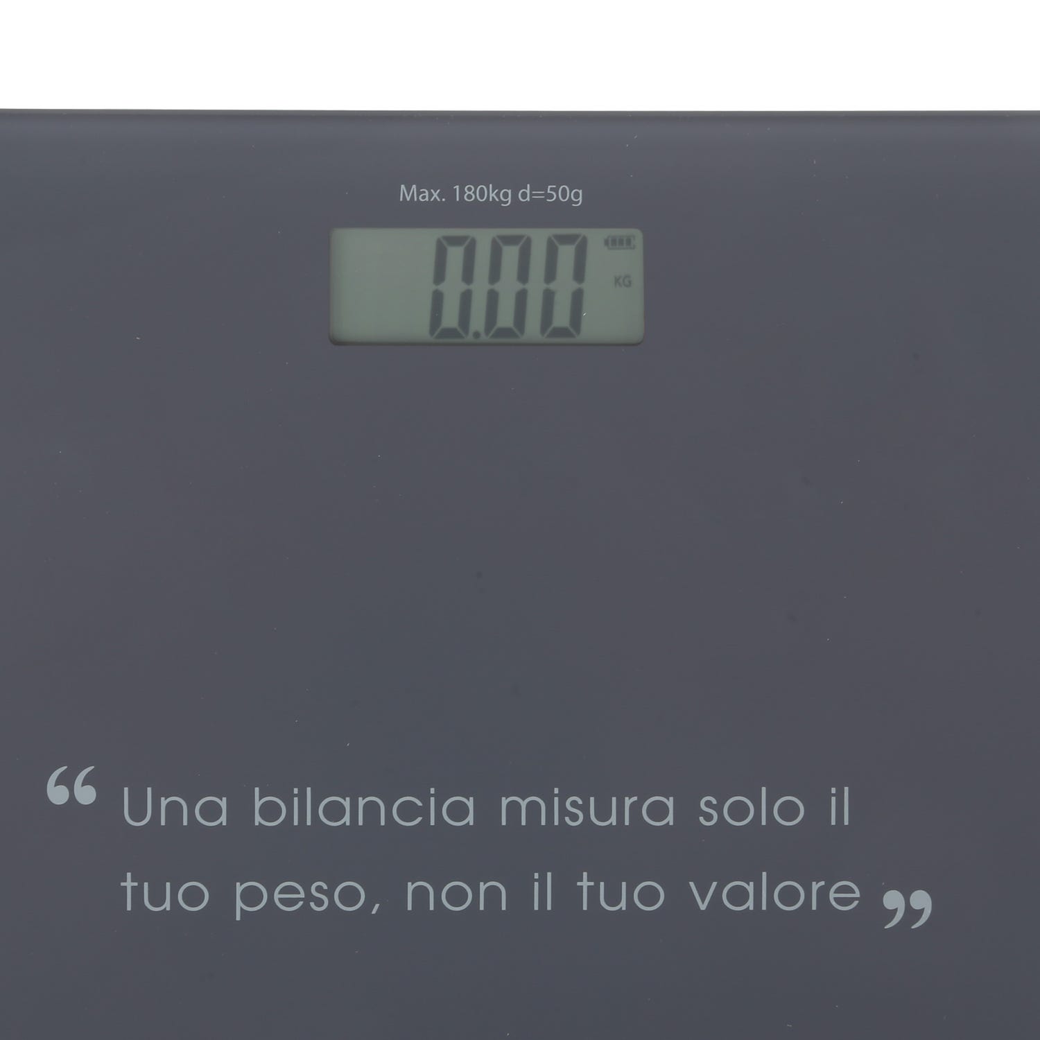 Bilancia pesapersone digitale grigia con scritta