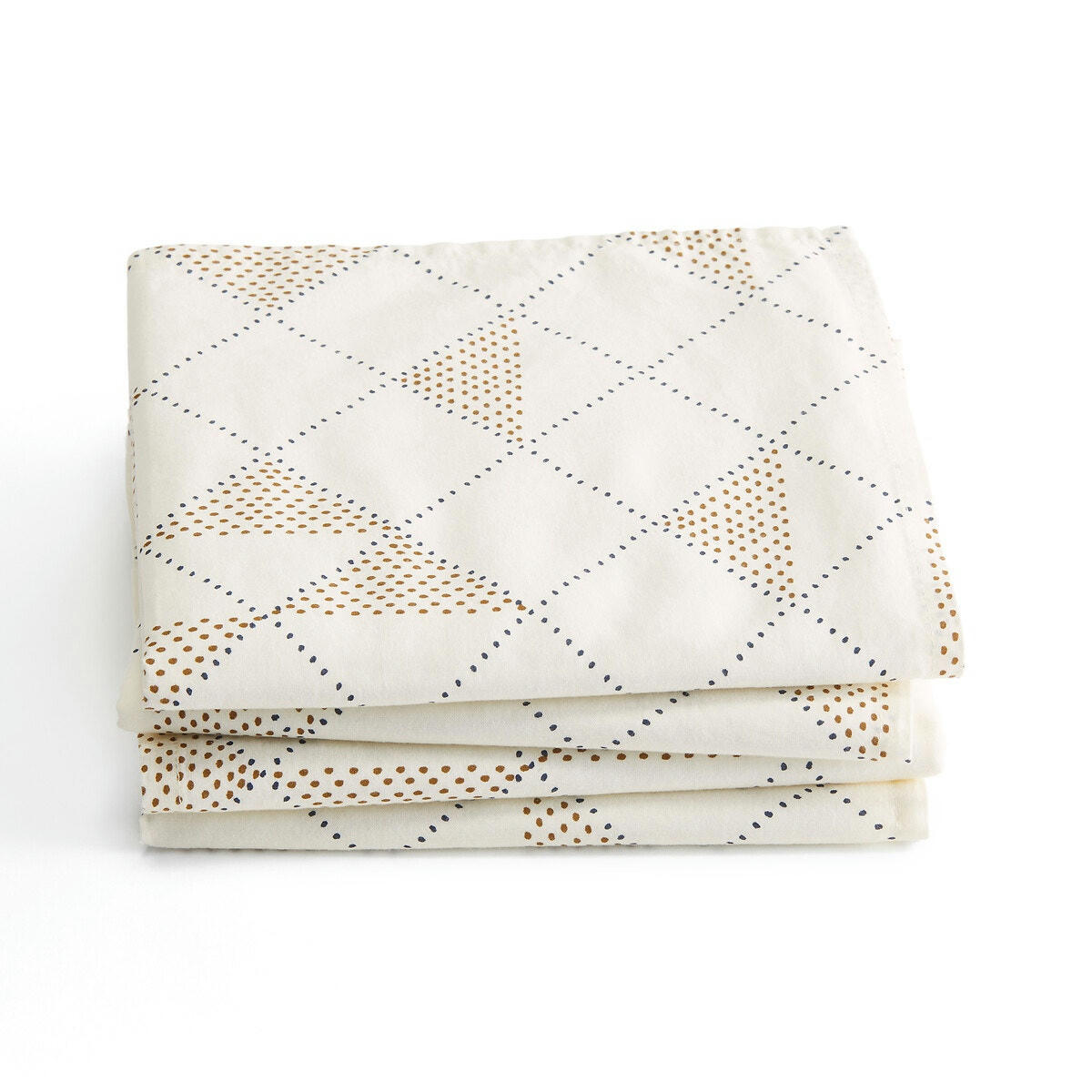 Lot de 4 serviettes de table coton lavé, Ponga