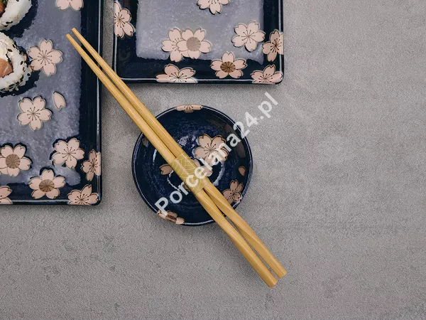 Zestaw do sushi dla 2 osób (4 el.) z pałeczkami Tokyo Design Studio - Sakura Navy 33759